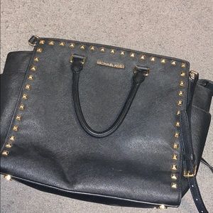 Michael Kors black studded bag